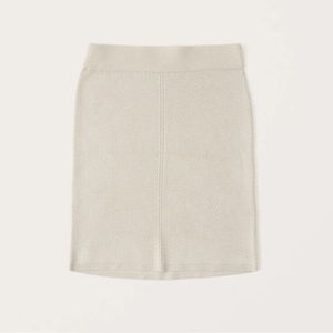Abercrombie & fitch Ribbed Sweater Mini Skirt 648770905 LIGHT TAN BEIGE XS